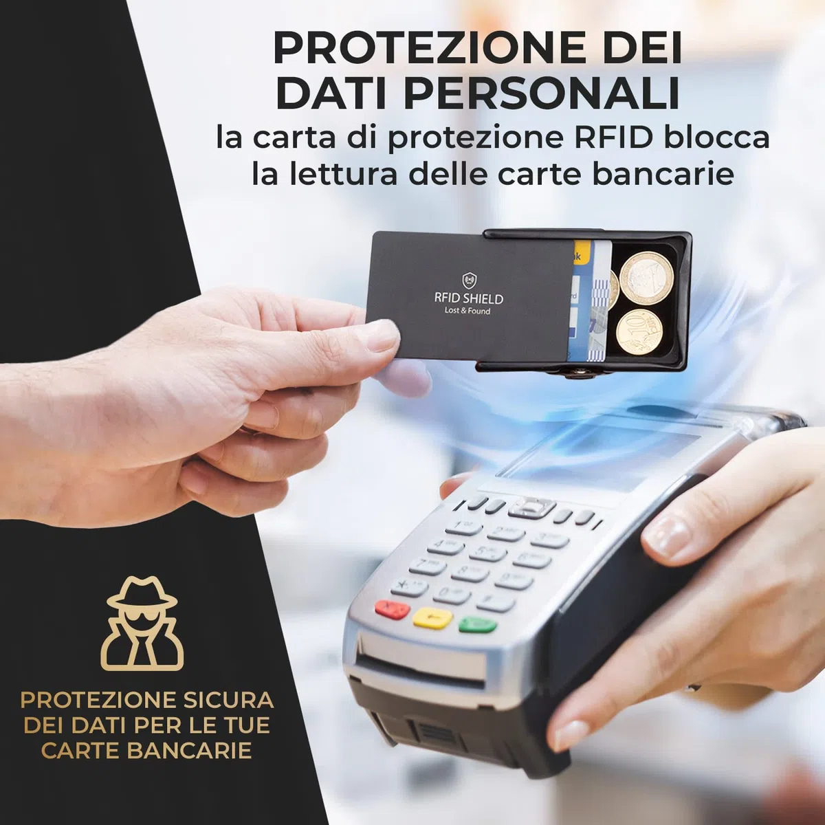 slimpuro ZNAP - Protezione RFID - Portafoglio Uomo Slim, Portacarte Uomo, Portacarte di Credito da Uomo