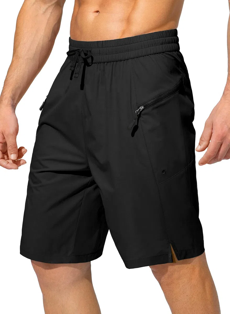 Tansozer Costume da bagno da uomo, ad asciugatura rapida, con chiusura lampo