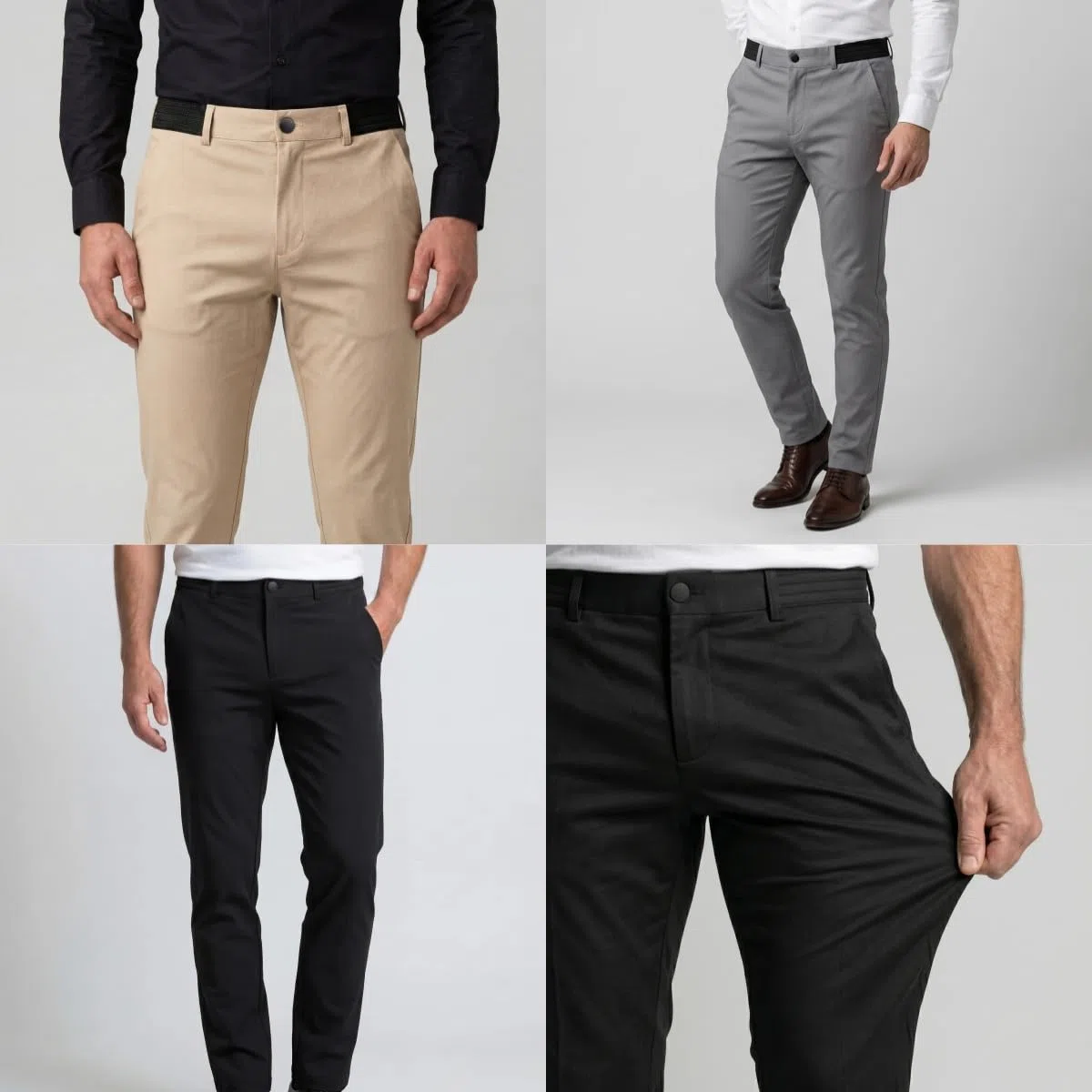 Bellutia Pantalone Elasticizzato MorphoFit, Pantaloni Uomo Elasticizzati Traspirante Slim Fit Pantalone morphofit bellutia Uomo Tessuto Stretch Leggero Senza Stirare Asciugatura Rapida