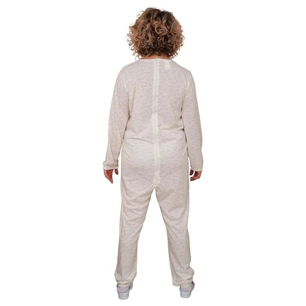 FERRUCCI COMFORT Pigiama Sanitario con Zip Posteriore Manica Lunga in Cotone da Donna - 9012