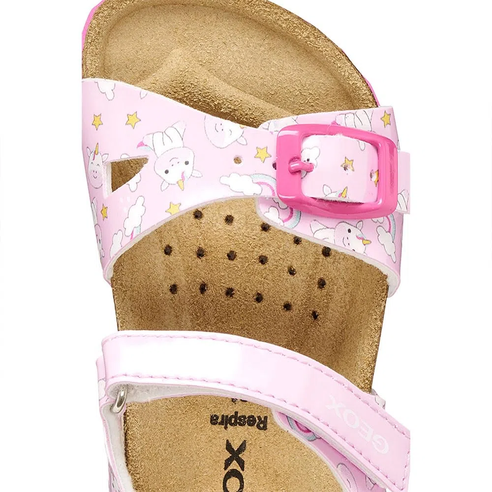 Geox Sandali da bambina B CHALKI Girls, colore rosa/multicolore, 25 EU