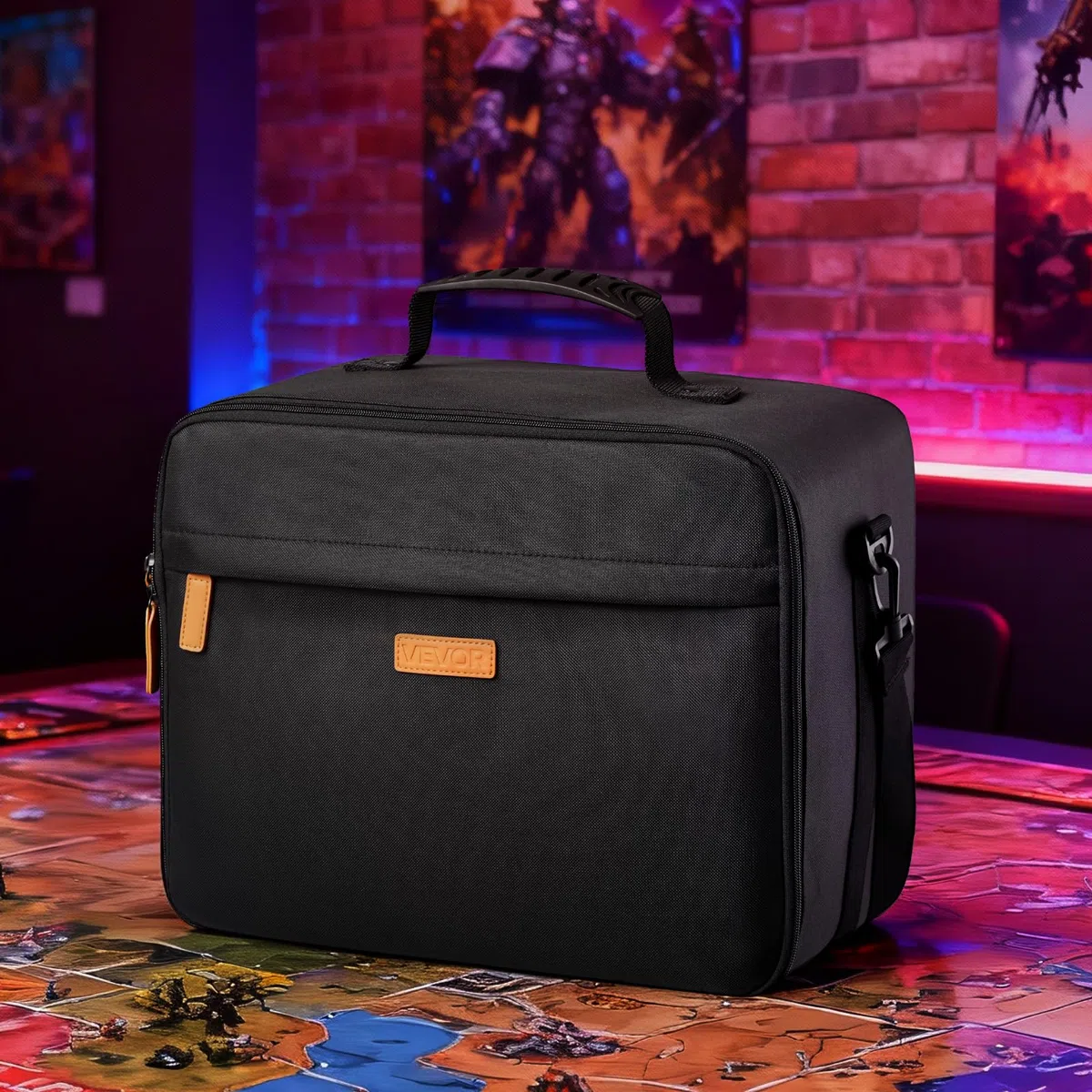 VEVOR Borsa Porta Miniature per Warhammer 380 x 320 x 220 mm, in Imbottitura in Schiuma con Tracolla Regolabile, 3 Strati di Schiuma per un'Ampia Capacità di Stoccaggio (Miniature Non Incluse)
