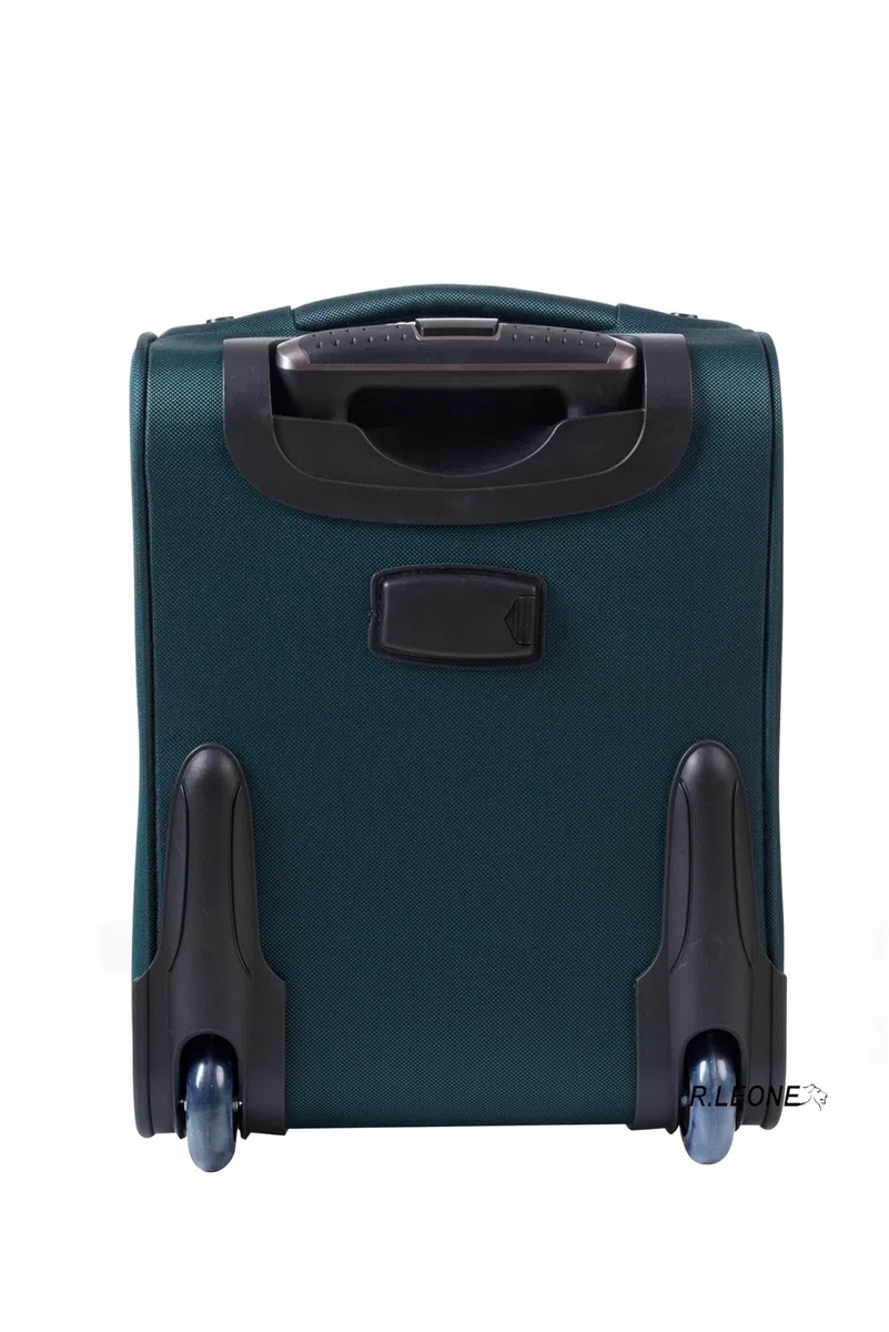 R.Leone Bagaglio a Mano 40x30x20cm Wizzair Vueling 2 Ruota in stoffa A16 (Verde, XXS 40x30x20cm 2Ruota)