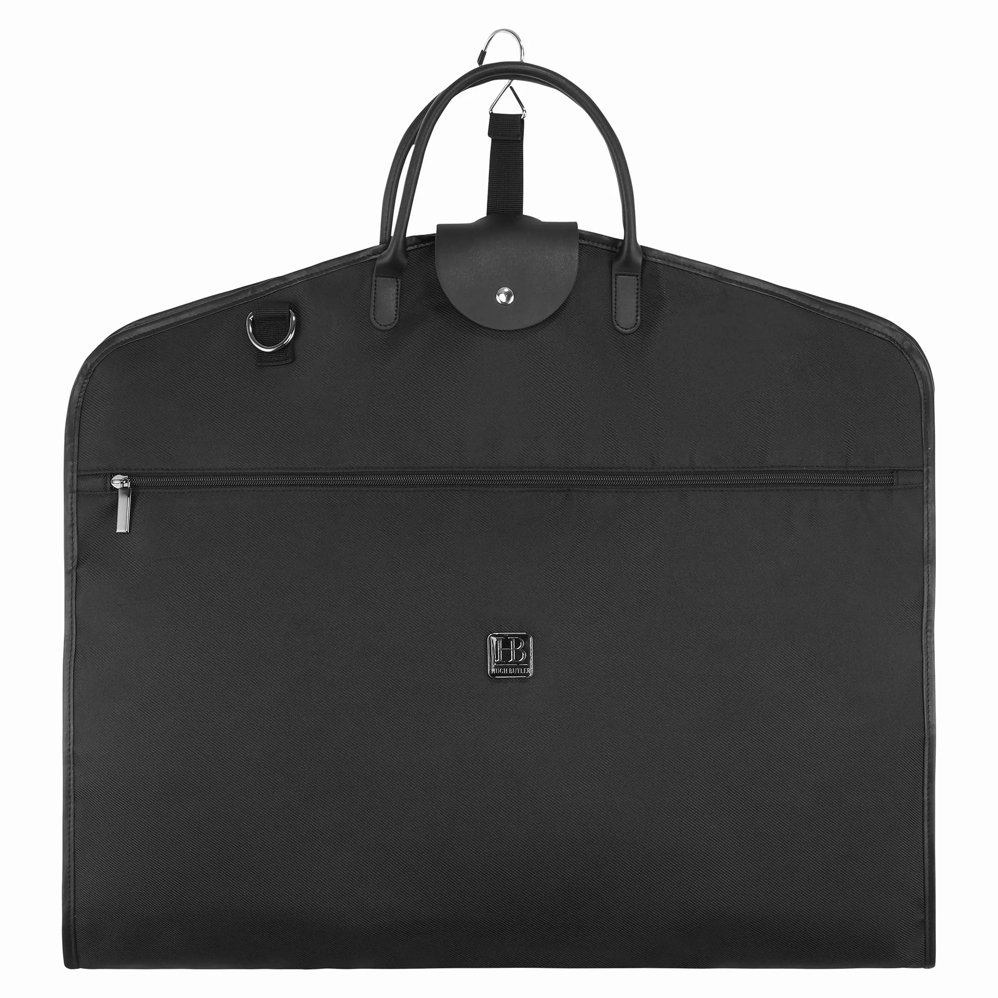 Copriabito da 40" (Leggero) - Abito Elegante 1-2 con Tracolla - Borsa per Indumenti da Uomo e da Donna - Pieghevole - Indumenti Senza Grinze. Niles Nero