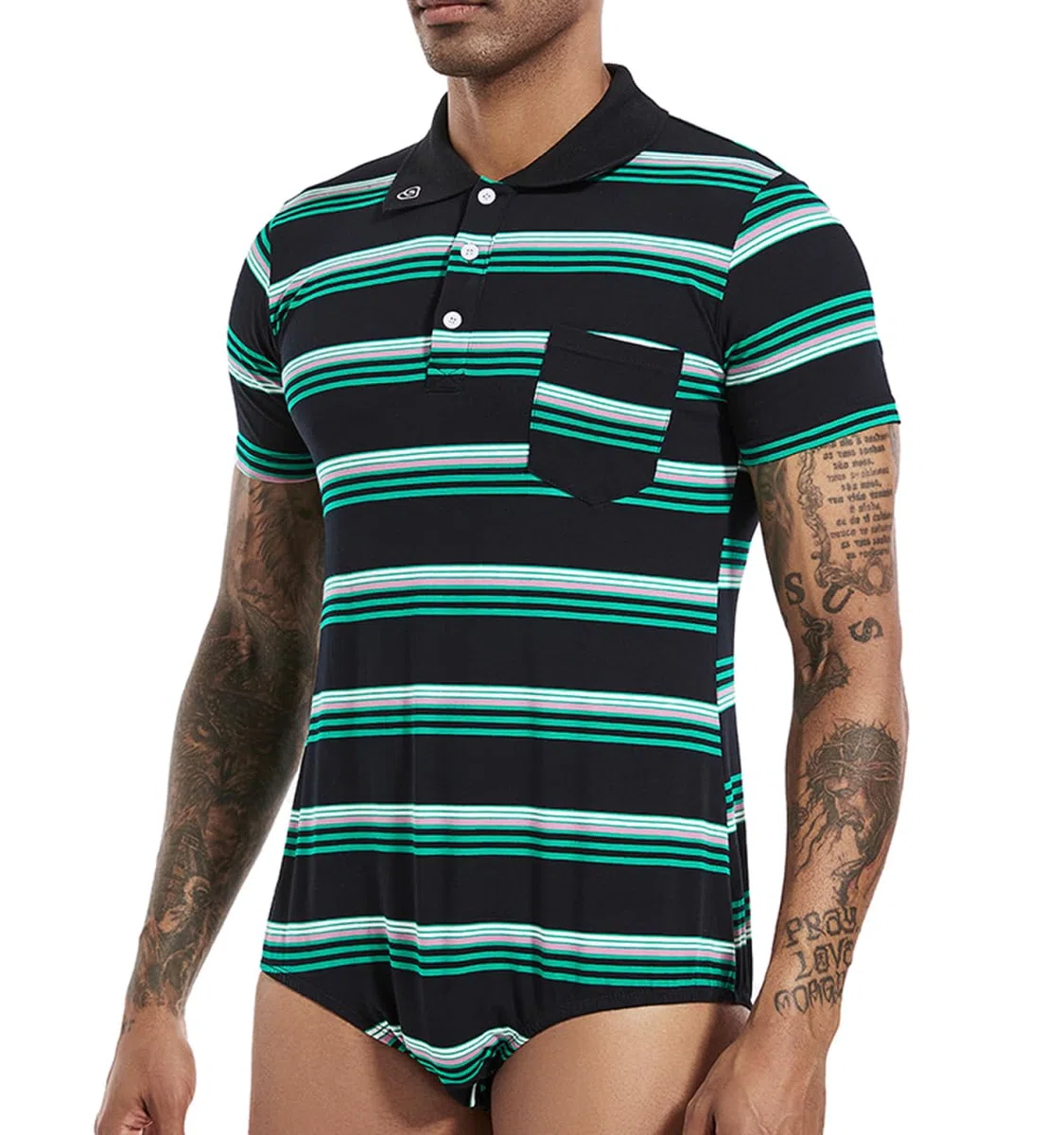 Landofgenie Pigiama Intero Onesie Body Adulto Cotone Top Shirt One Piece Personalizzato Uomo Leotard Rompers