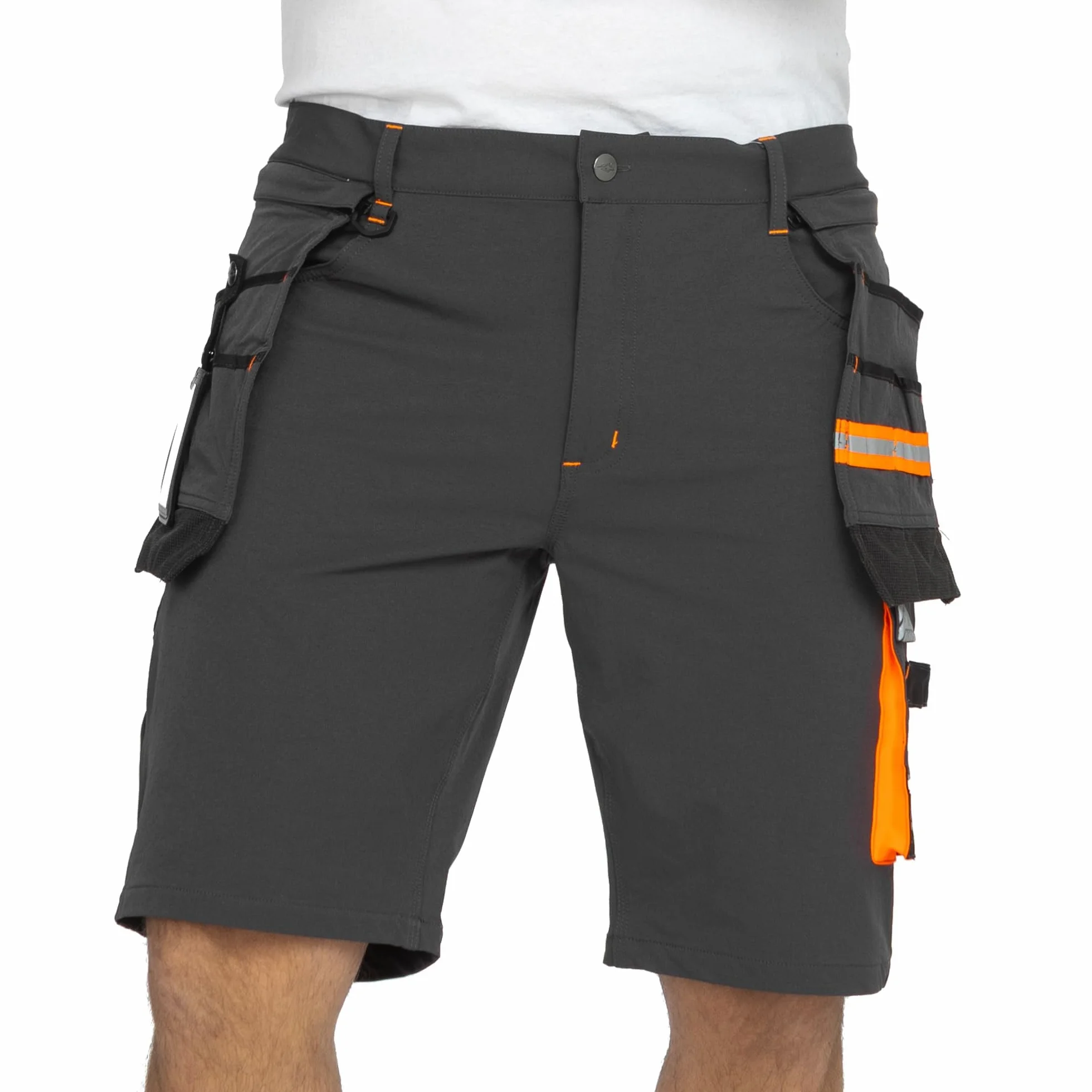 BWOLF Vector Pantaloncini da Lavoro da Uomo, Robusti e Flessibili, 90% Nylon, 10% Elastan, Leggeri, Elastici, con Molti Tasche