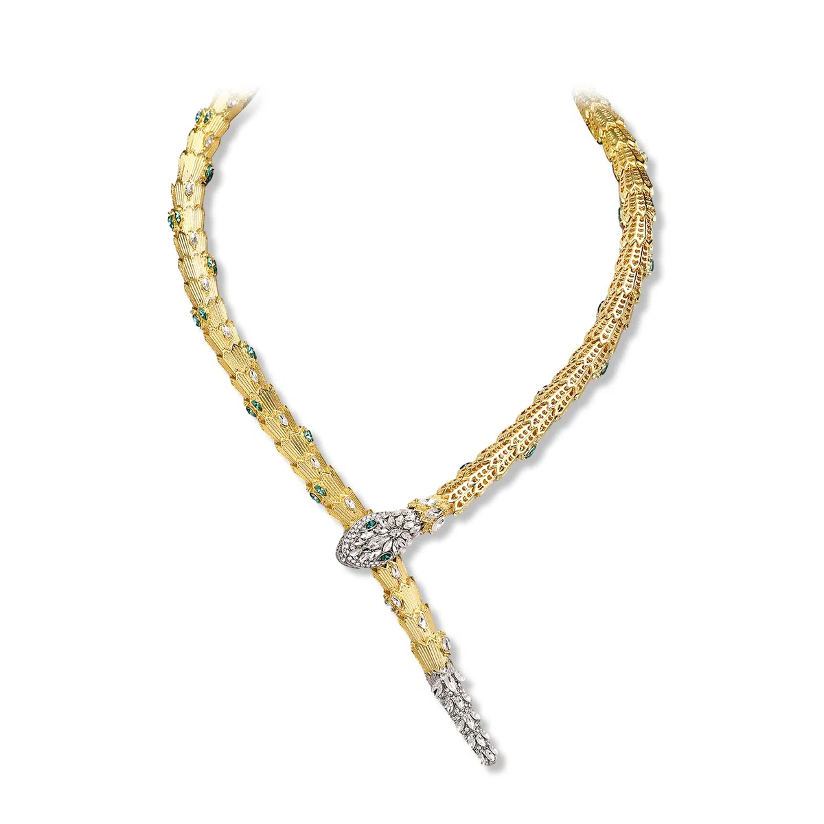 EVER FAITH Stile vintage Serpente Animale Bavaglino Choker Chunky Statement Collare Collana di Colore Oro Donna