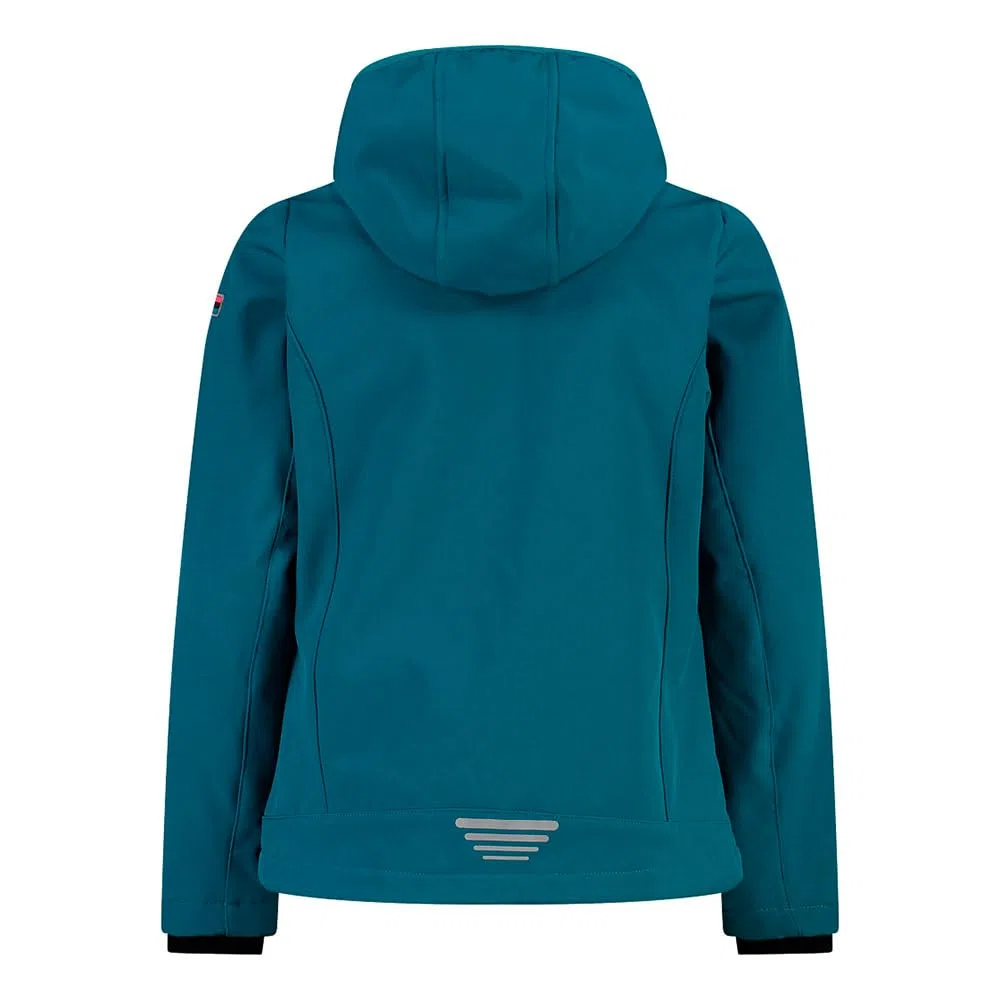 CMP Giacca Da Bambina In Softshell Con Cappuccio Fisso Jacket Unisex - Bambini e ragazzi