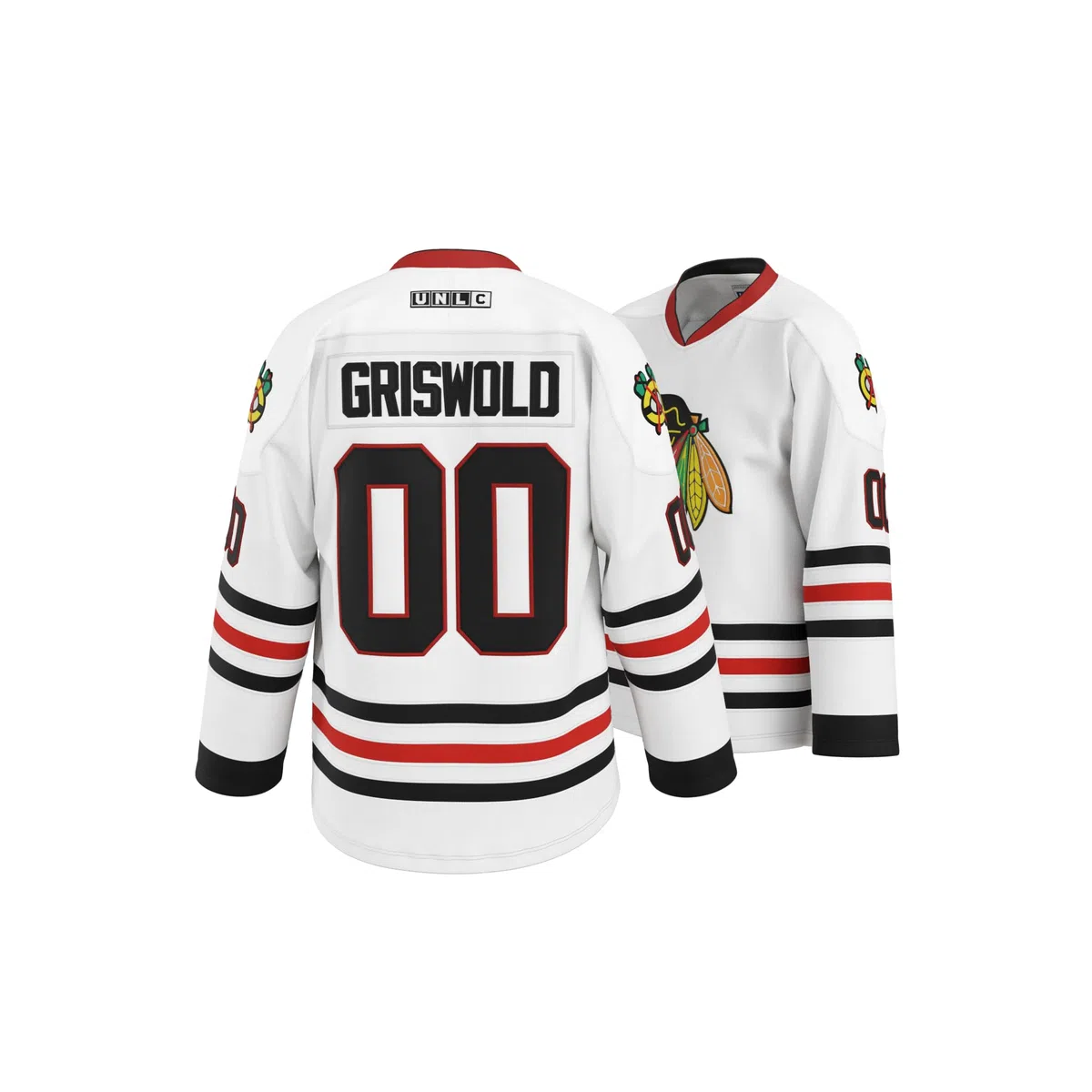Griswold #00 Movie Hockey Jersey - Cucito Lettere e Numeri Autentici Fabs Apparel S-5XL