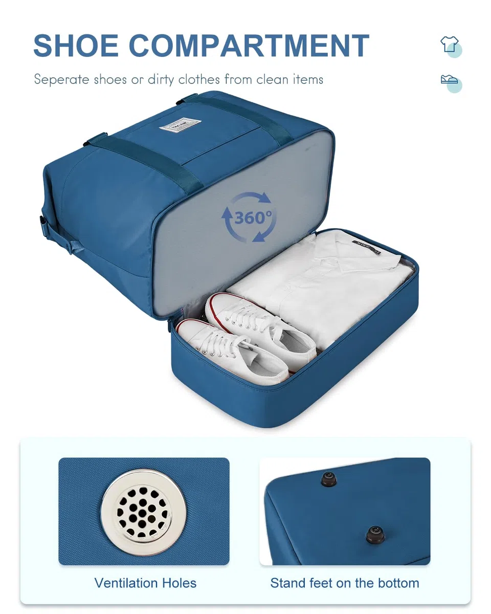 BAGAIL Borsone da Viaggio - Borsa per Weekend e Pernottamento da Palestra Bagaglio a Mano con Tasca Impermeabile, Borsa per Mamma per Travaglio e Parto, Extra Large