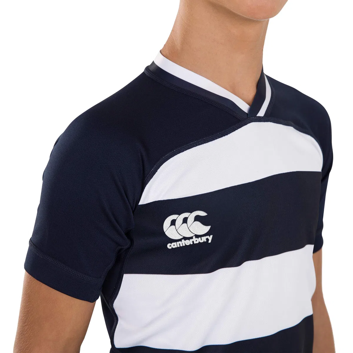 Canterbury Vapodri Evader Hooped Maglia da Rugby Bambini e Ragazzi (Pacco da 1)