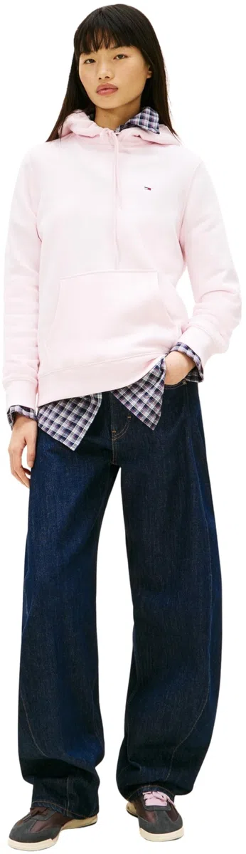 Tommy Jeans Donna Felpa con Cappuccio Flag Regular Fit