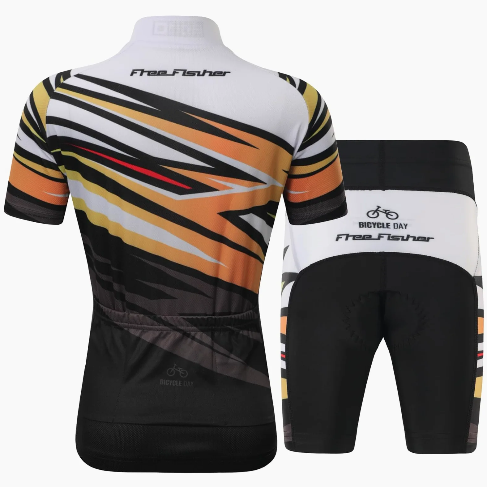 Bambini Bambine Completo da Ciclismo ad Asciugatura Rapida Maglia Maglietta a Maniche Corte Pantaloncini Traspirante per Ragazzi Ragazze