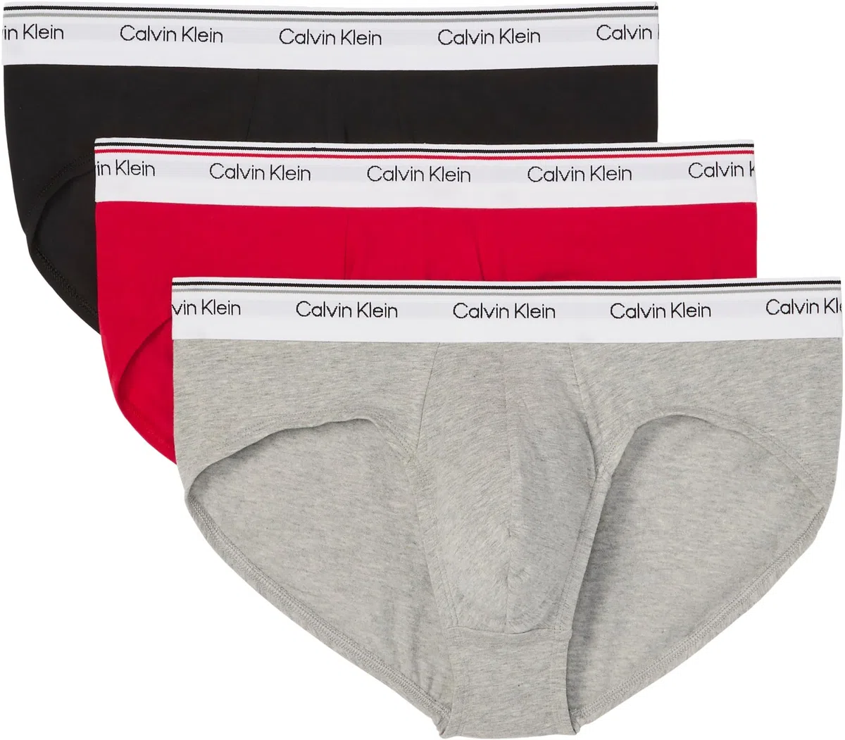 Calvin Klein Hip Brief 3Pk 53V - Harbor Mist Black Chilly Blue Large