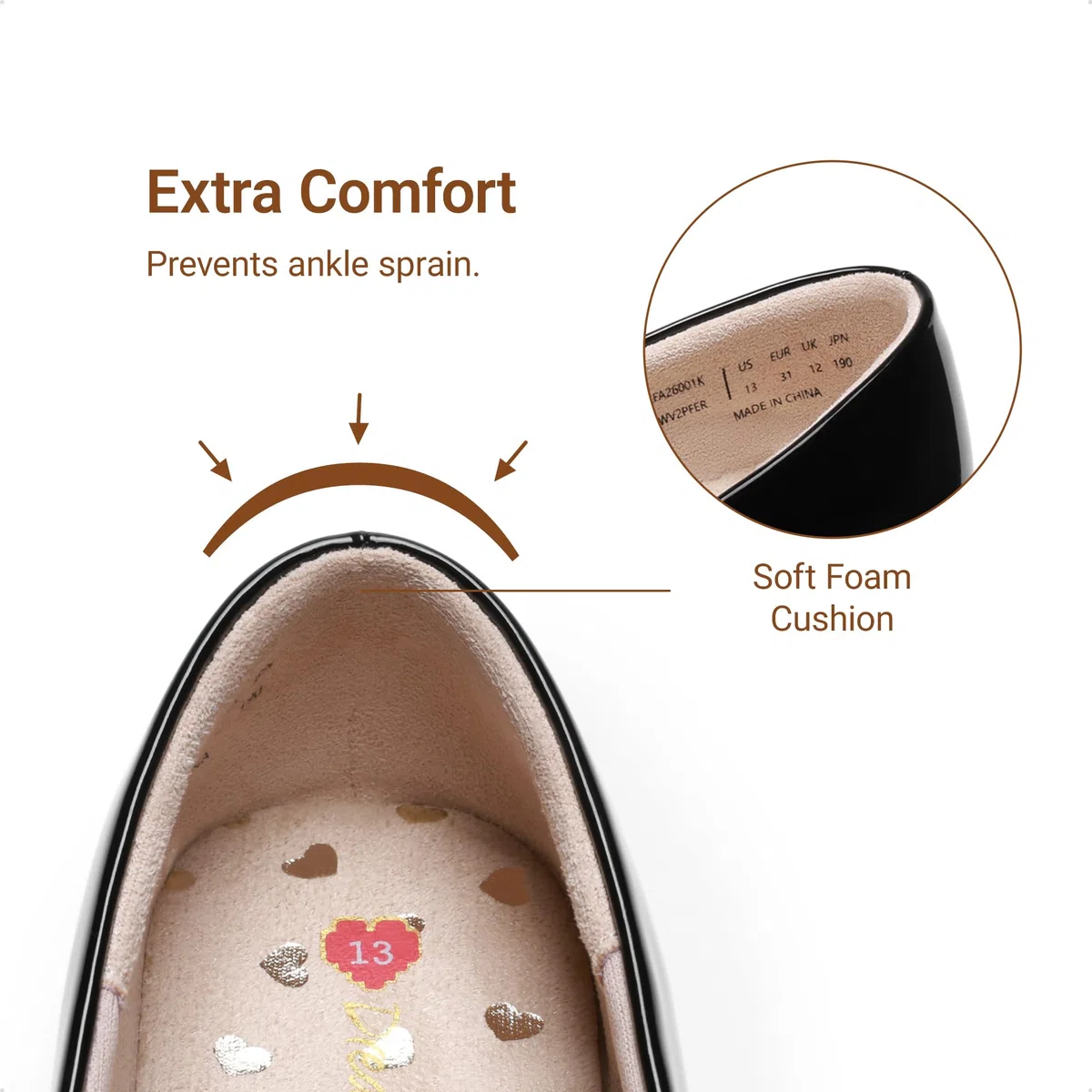 DREAM PAIRS Scarpe Basse Mary Jane per Bambine, Ballerine Bambina da Sposa con Punta Tonda per Scuola Feste