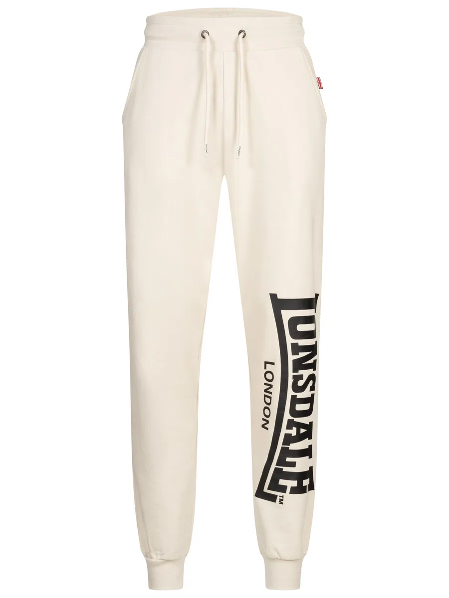 Lonsdale London Logo Large Uomo Pantaloni Tuta Nero Relaxed