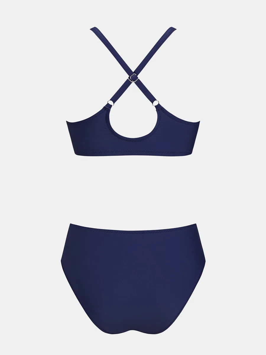 CUPSHE Set Bikini Regolabili con Nodo Stampa Floreale Rosso da Donna