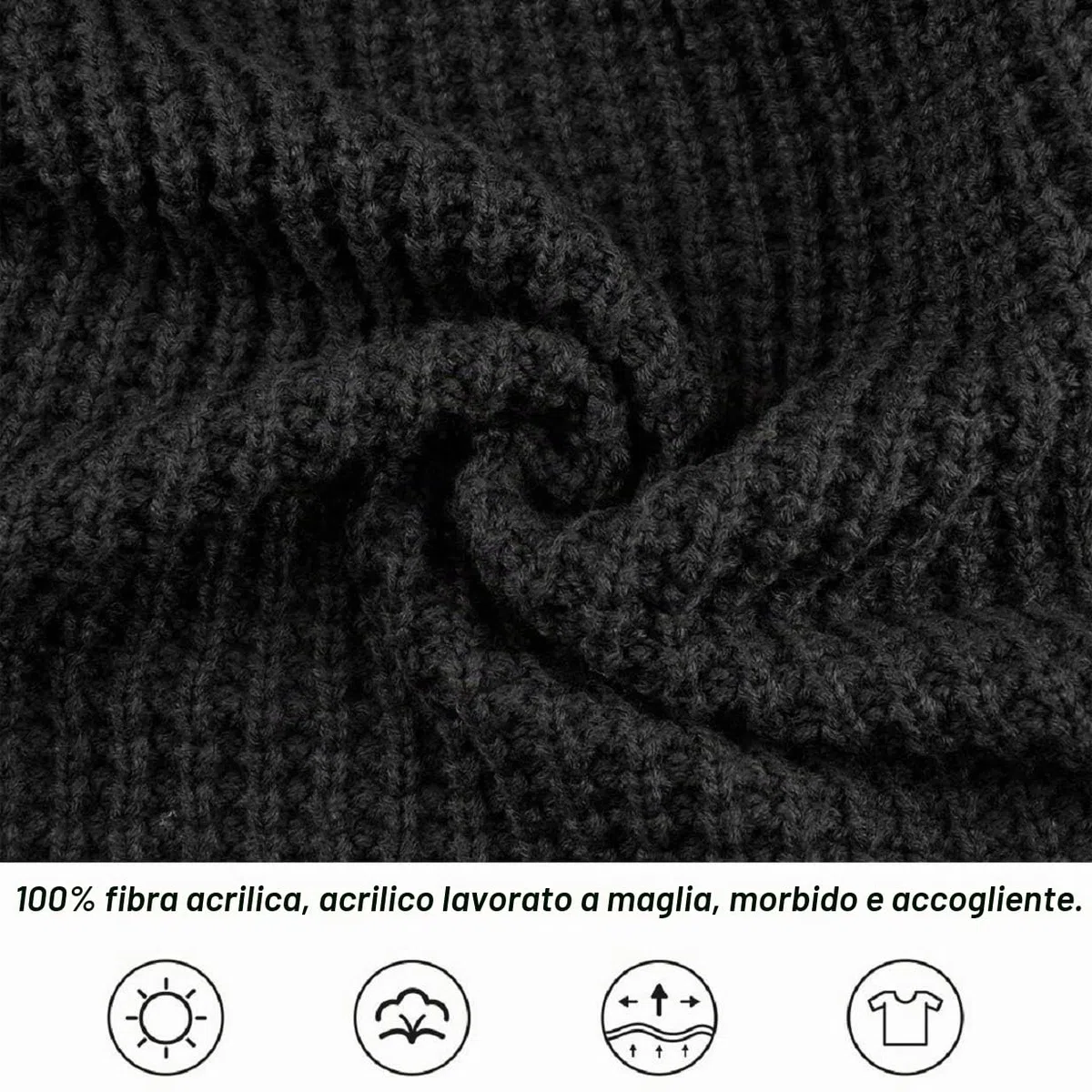 Tuopuda Maglione Donna Felpa Ragazza Asimmetrica Sweatshirt Collo Alto Pullover Elegante Casual Tops Maniche Lunghe Maglione Autunnale Invernale Primavera con Bottoni Natale