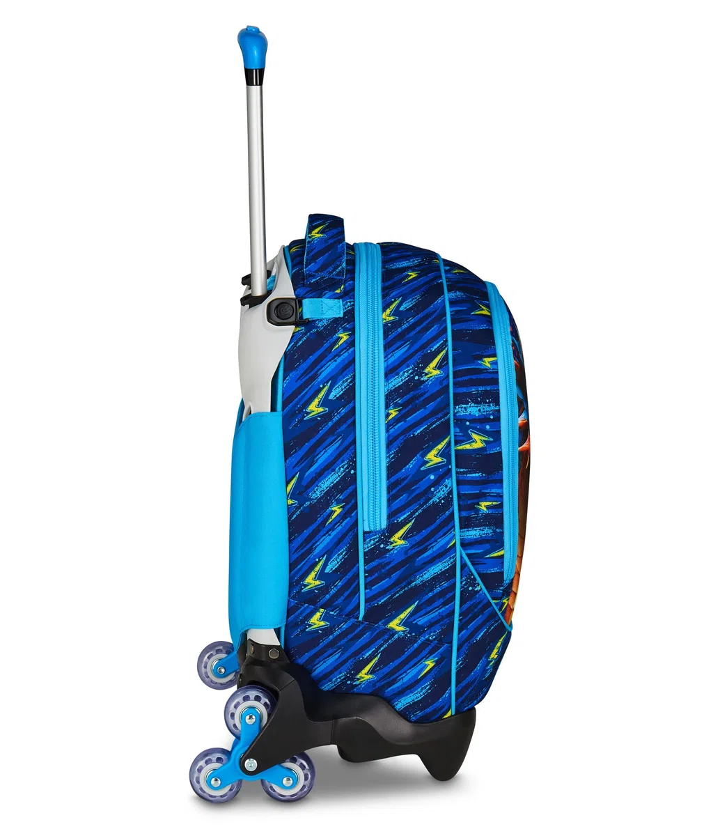 SJ GANG STYLE JAM GANG Trolley Scuola Jack 3 Ruote Dragon Glide, Blu, 3 in 1, Zaino Triplo Uso con Carrello Sganciabile, 33 L, Zaino Scuola Elementare, Zaino Bambino