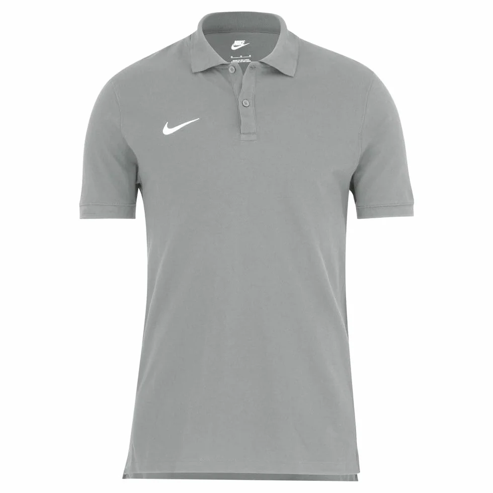 Nike Mens Nike Team Cotton Polo - Dark Heather Grey T-Shirt Uomo