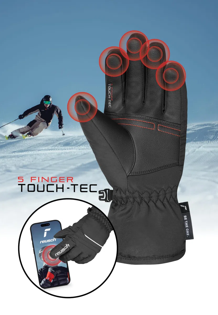 Reusch Winter Glove All Finger Touch Guanti invernali extra caldi, antivento e traspiranti, unisex, guanti da neve e da sci per uomo e donna, compatibili con il touchscreen