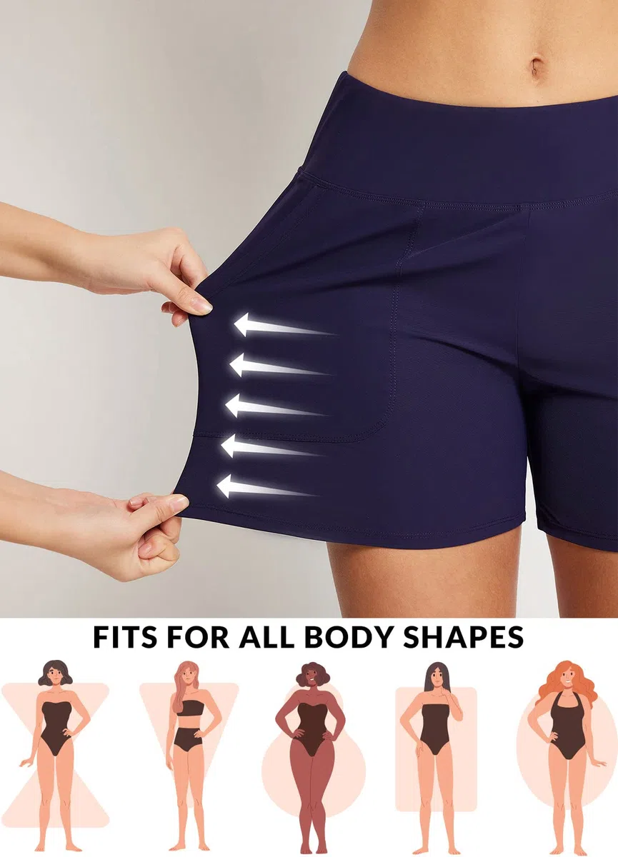 baleaf Pantaloncini da Bagno Donna con Fodera Costume da Nuoto Vita Alta Controllo della Pancia Costumi da Bagno Mare Tankini Shorts