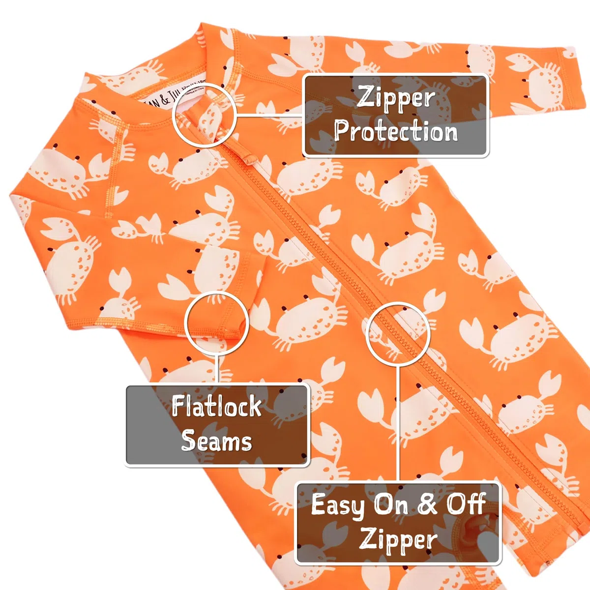 JAN & JUL Rash Guard Rash Guard con protezione UV per bambini e bambine, 2 anni