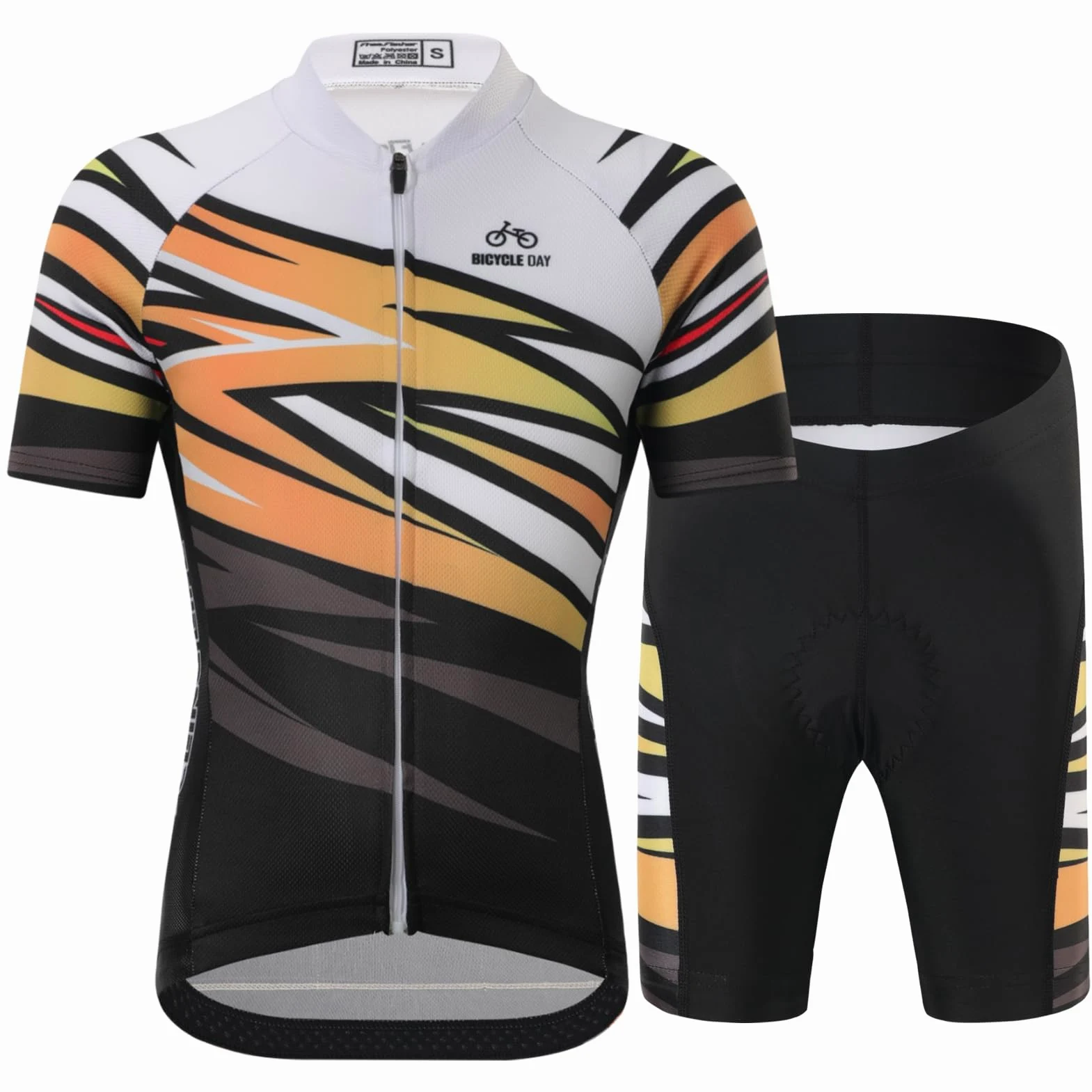 Bambini Bambine Completo da Ciclismo ad Asciugatura Rapida Maglia Maglietta a Maniche Corte Pantaloncini Traspirante per Ragazzi Ragazze