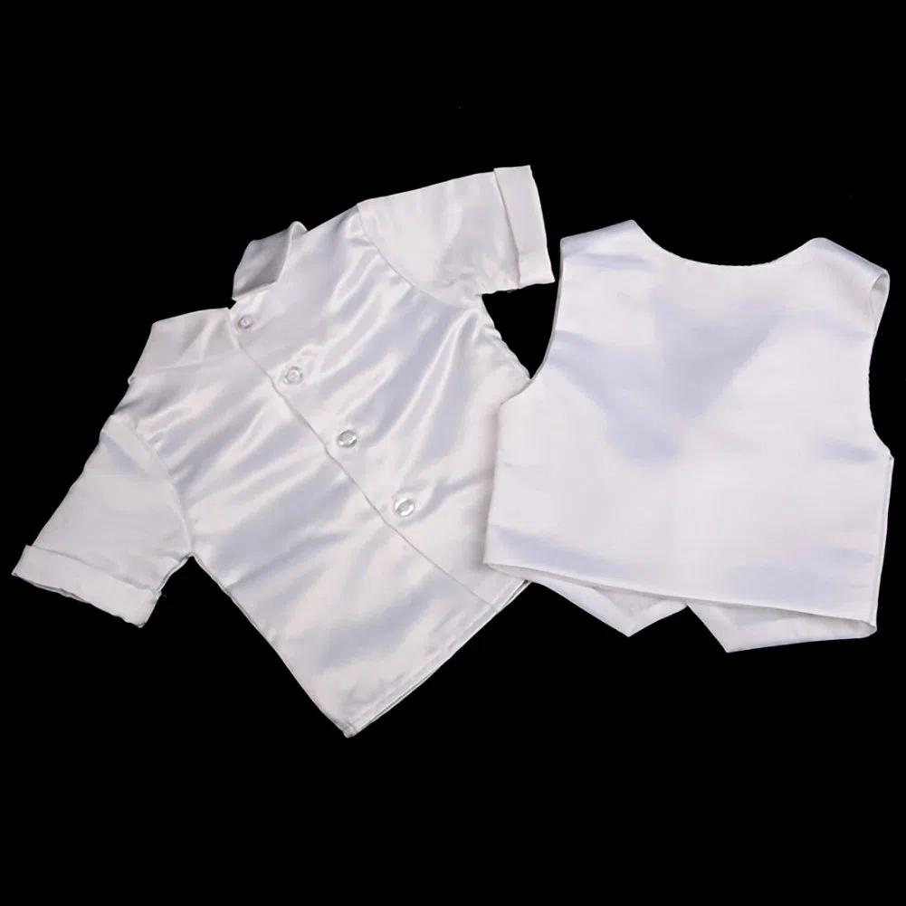 Lito Angels - Completo Abito da Battesimo in Raso con Cappello per Maschio Bimbo Bambino, Bianco, Manica Corta/Manica Lunga