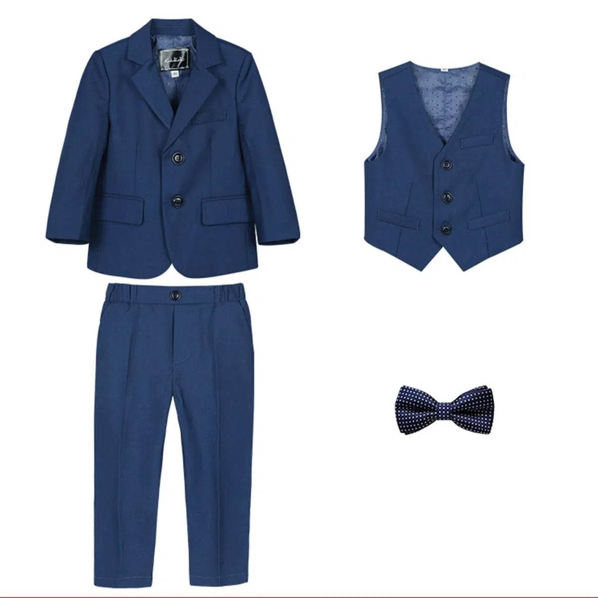 Generico Completo Elegante per Bambino Bimbo Neonato Maschio,Smoking per Matrimonio Cerimonia,Completo da Ragazzo 4 Pezzi per Bambini, Abbigliamento per Festa di Nozze,Completo Bambino Elegante