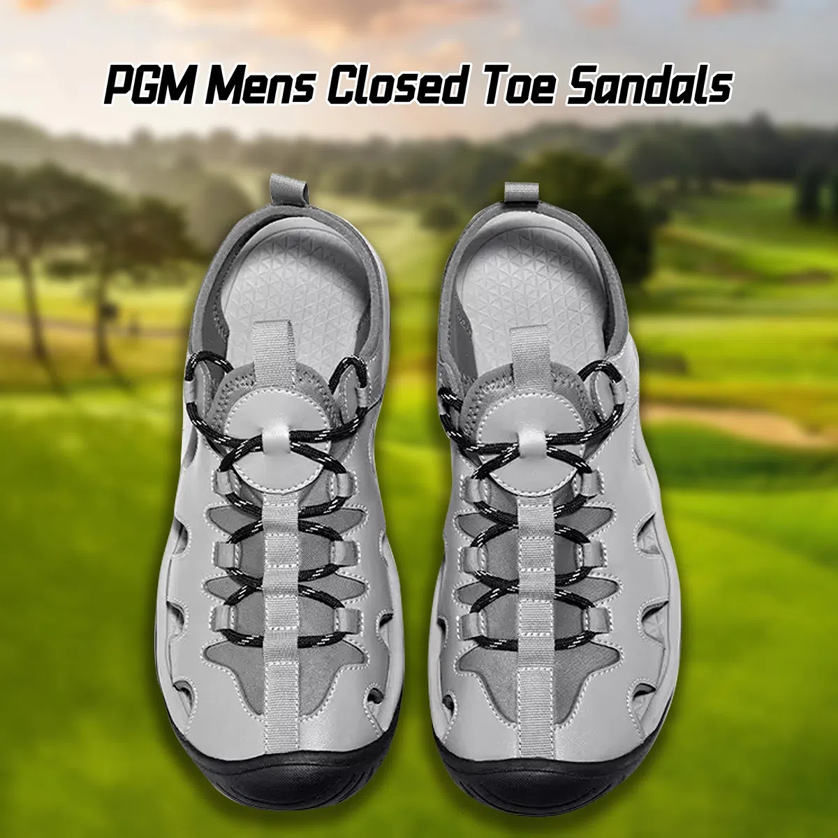 PGM Sandali da Golf da Uomo, Sandali Sportivi Casual, Leggeri, Antiscivolo e Traspiranti, Scarpe per Sport, Escursionismo e attività all’Aperto