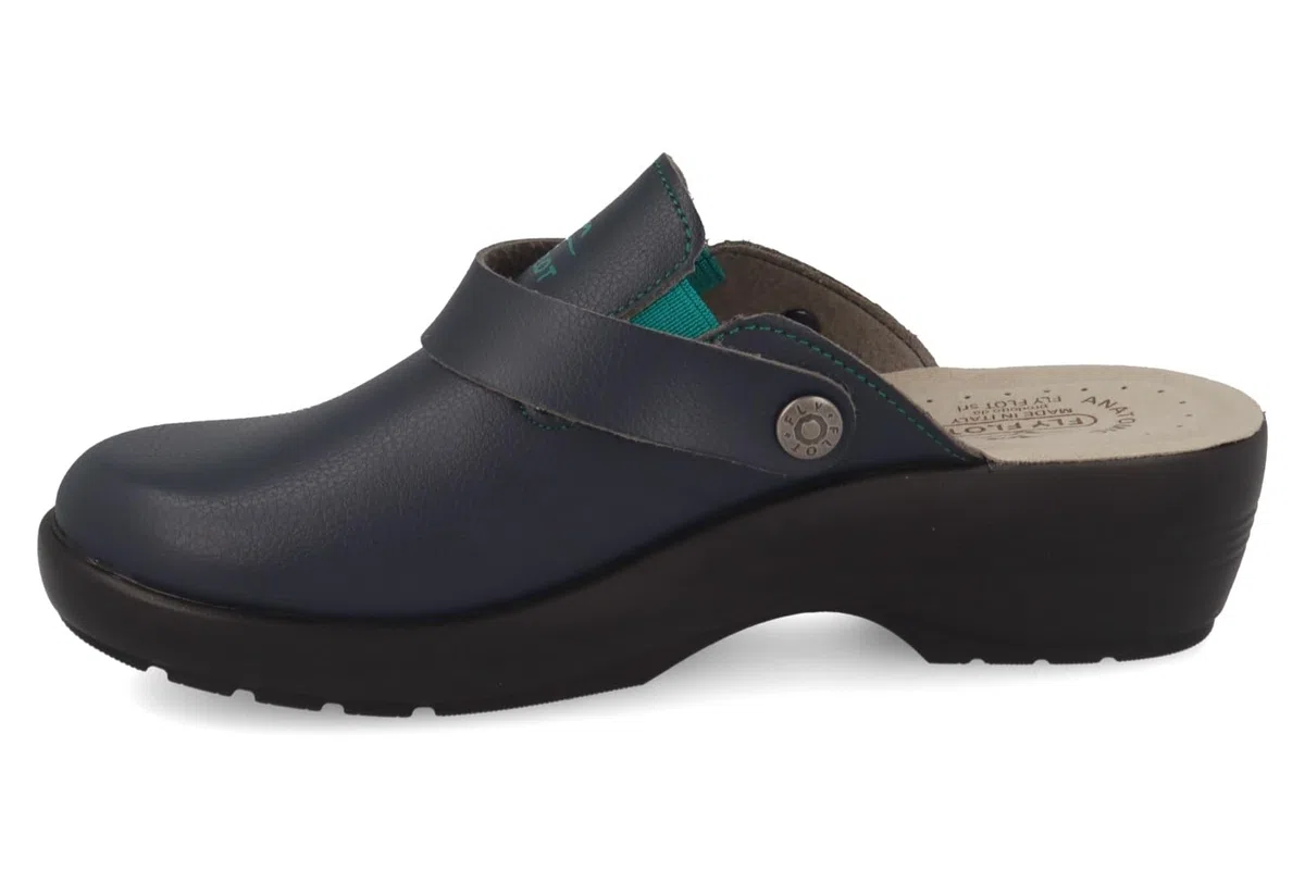 Fly Flot | Professional Certified, Zoccoli Sanitari Donna con Cinturino e Elastico Regolabile, Ciabatte con Tomaia e Sottopiede in Evopell
