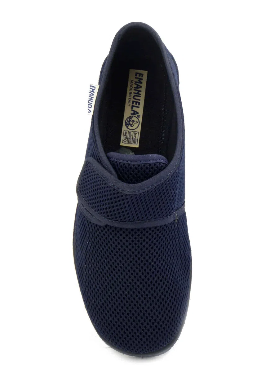 EMANUELA 5254 - Blu Pantofole Uomo in Tessuto con Strappo Lavabili in Lavatrice A 30 Gradi