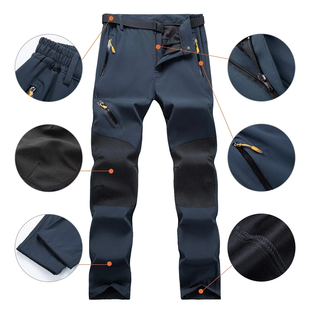 Pantaloni da Passeggio Leggeri Antivento da Uomo Pantaloni da Trekking Traspiranti per Sport all'Aria Aperta per la Primavera/Estate/Autunno