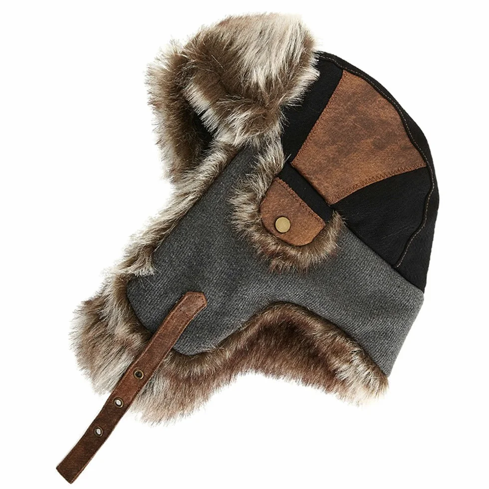 SIGGI Caldo berretto da trappola in cotone Bomber cappello unisex aviatore cappello di pelliccia adulti per uomo