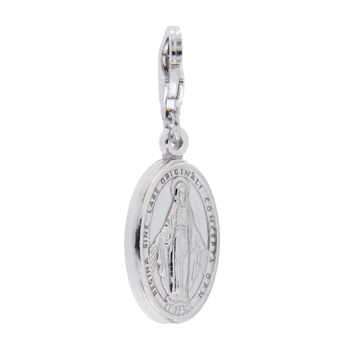 SHALOM - Ciondolo Medaglia Miracolosa In Argento 925. Dimensioni 1,5x1,1 Cm