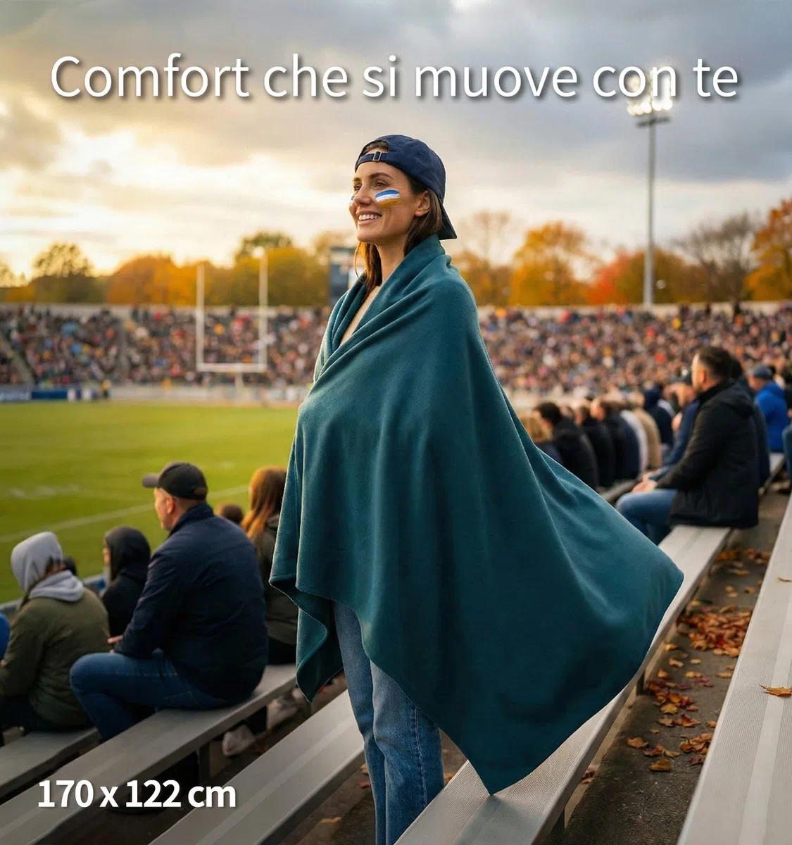 Litume Coperta da viaggio leggera e traspirante, coperta da aeroplano morbida 170x122 cm per viaggiatori, telo da campeggio pieghevole con sacca per treno, campeggio, viaggio