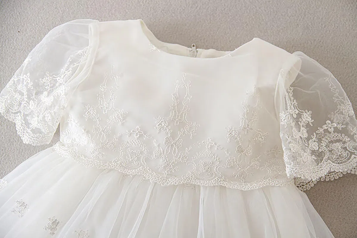 Abito Battesimo Bambina Abiti da Sposa Lunghi Bianchi Abiti da Sposa Formali per Neonati