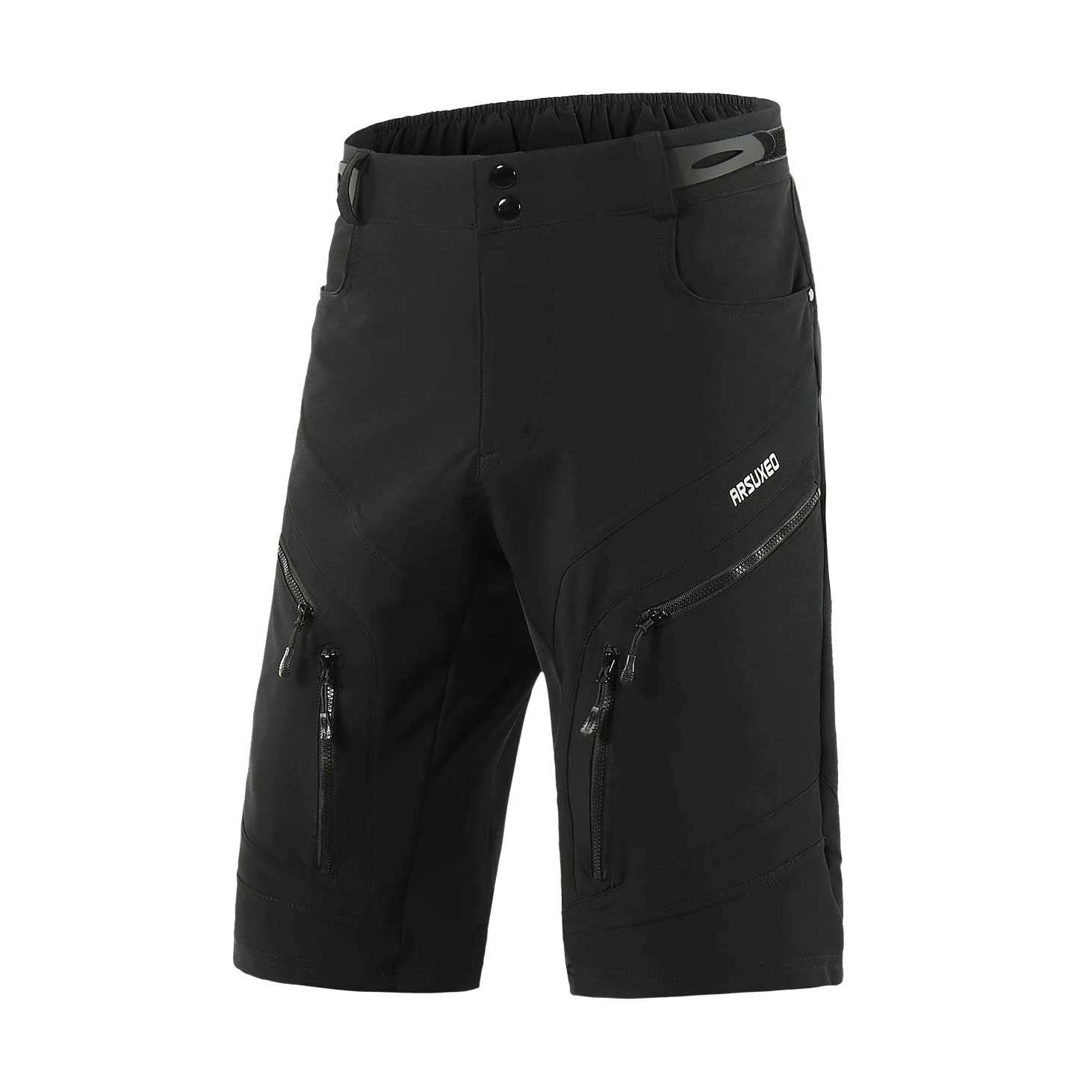 ARSUXEO Pantaloncini da Ciclismo Uomo Loose Fit MTB Bike Shorts Imbottiti Resistenti all'Acqua 1903 001D