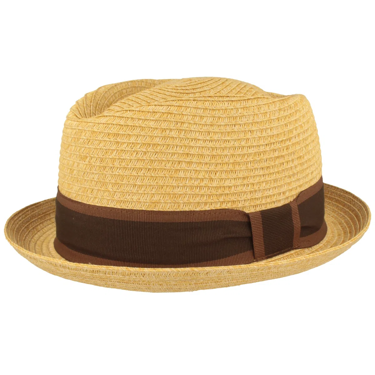Breiter Cappello di paglia Trilby, cappello estivo Pork Pie, cappello da sole 100% carta stropicciabile, set colorato delicato sulla pelle e confortevole