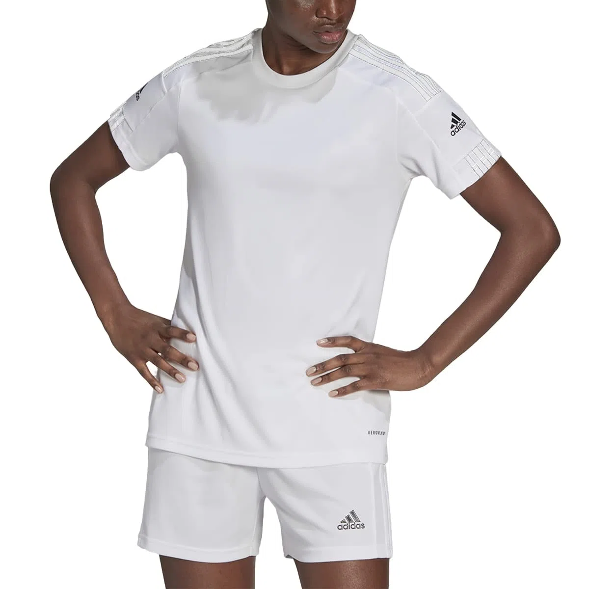 adidas Donna Squadra 21 Jersey, White / White / Black, L