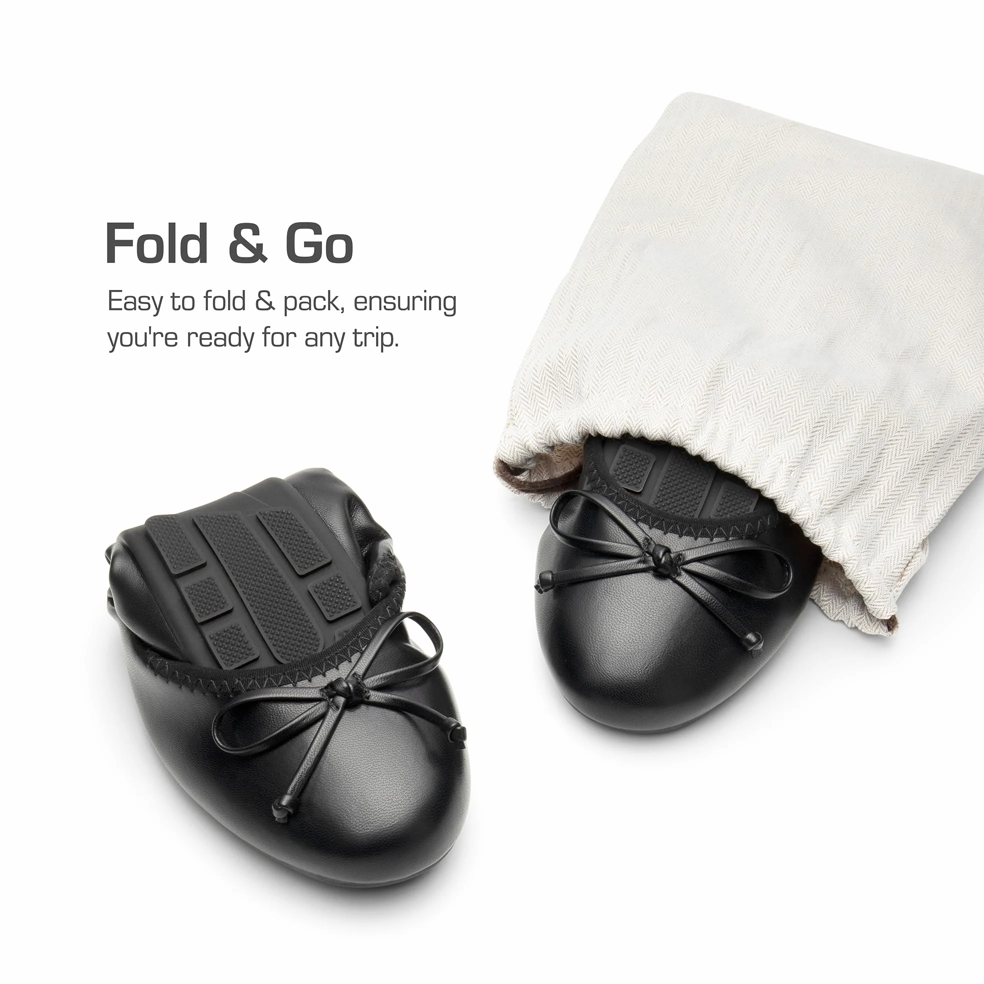 DREAM PAIRS Ballerine Pieghevoli da Donna Eleganti Slip-On Scarpe Leggere e Comode con Fiocco