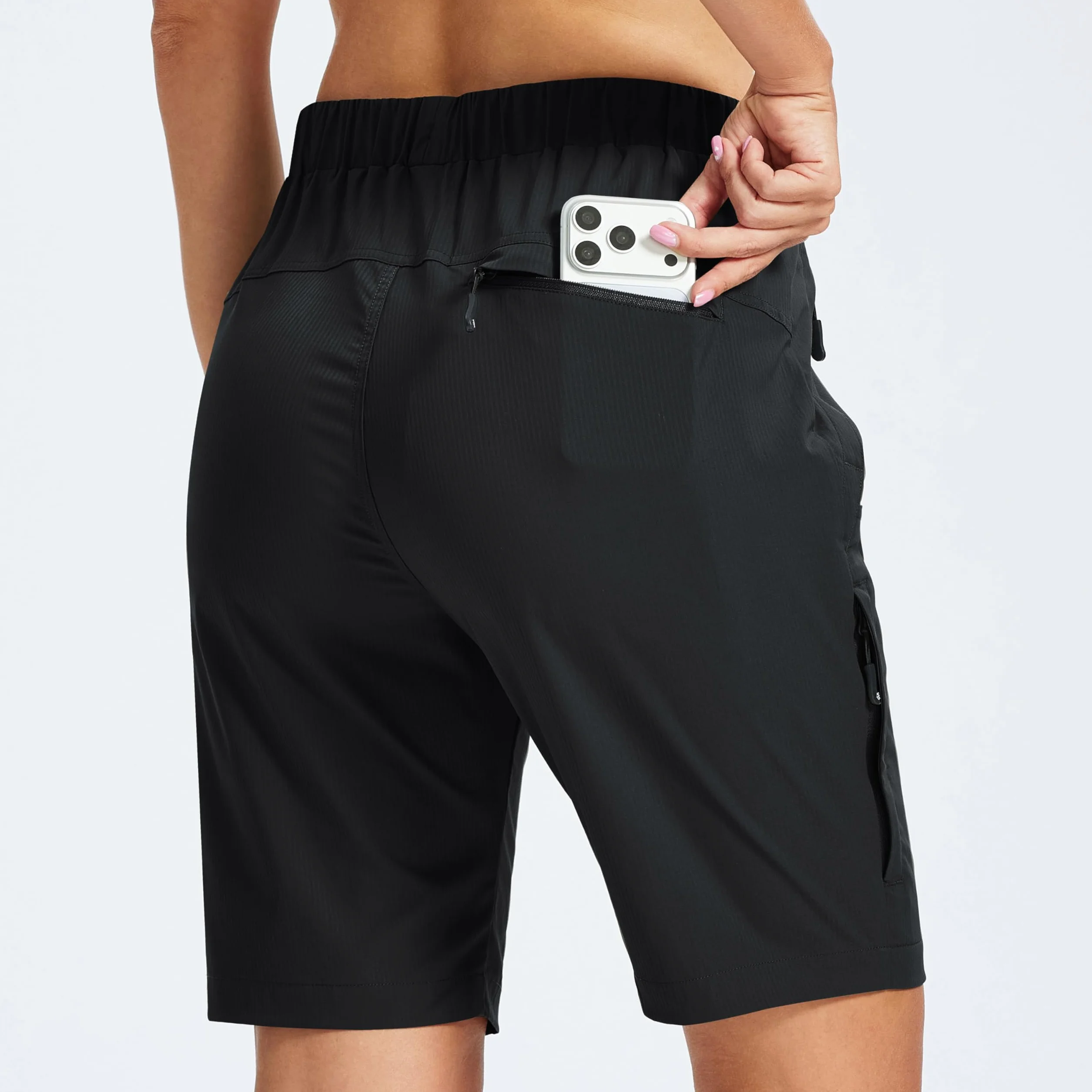 MoFiz Pantaloncini Cargo Donna Bermuda Pantaloni Corti da Trekking Escursionismo Viaggio Ciclismo Sportivi Asciugatura Rapida Impermeabili con 5 Tasche