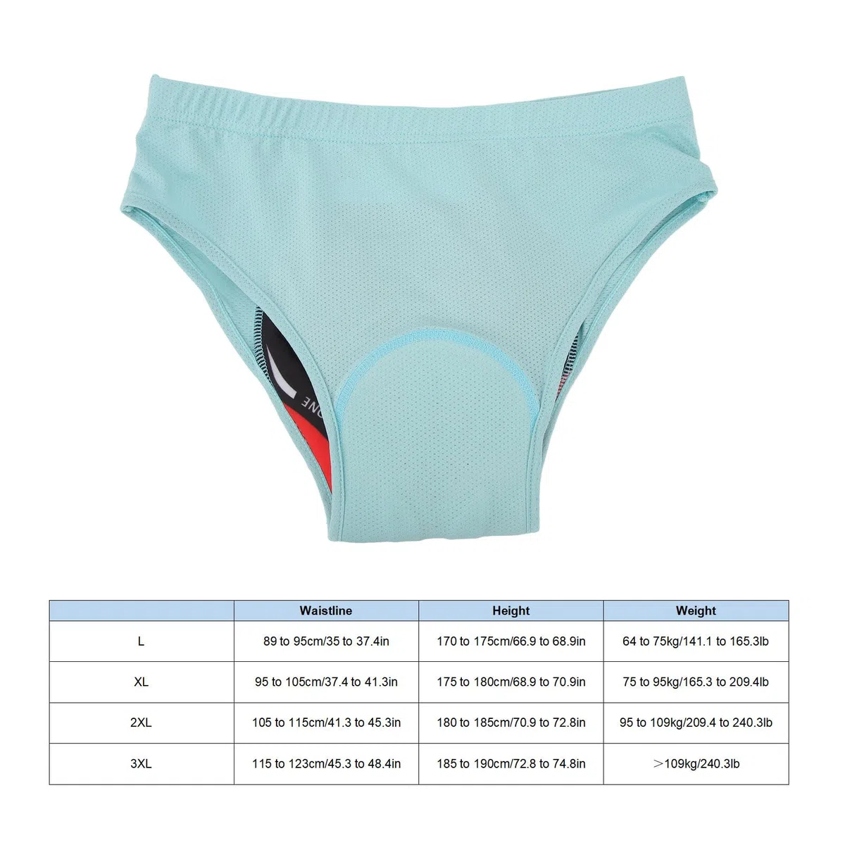 Tbest Intimo da Ciclismo da Uomo Slip da Ciclismo da Uomo Mutande da Bici Imbottite in Silicone Pantaloncini da Ciclismo Elastici Traspiranti Ad Asciugatura Rapida per L'Estate Guida