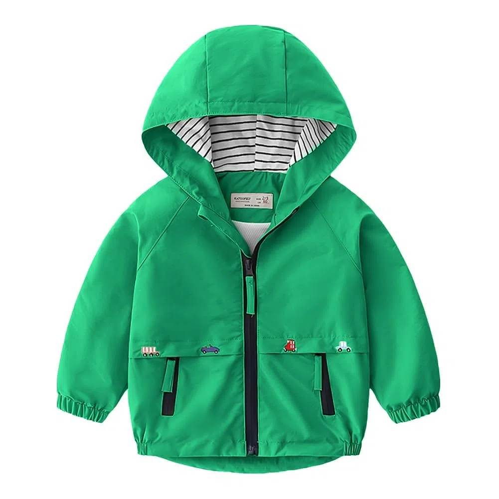 Volunboy Bambini Cappotto Giacca a Vento Con Cappuccio, Unisex Autunno Antivento Stampa Giacche