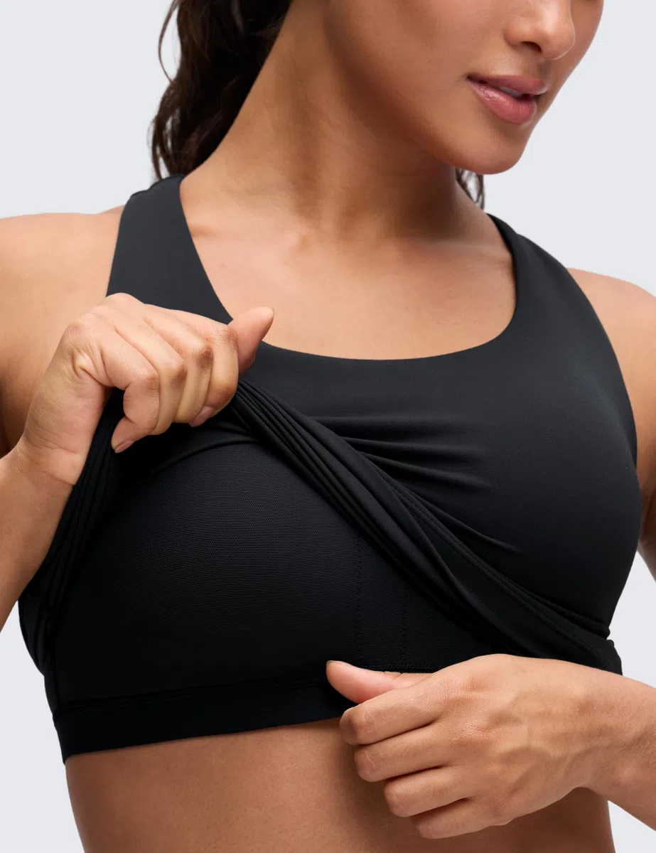 CRZ YOGA Butterluxe Canottiere da Allenamento da Donna con Parte Superiore Scollata sul Reggiseno