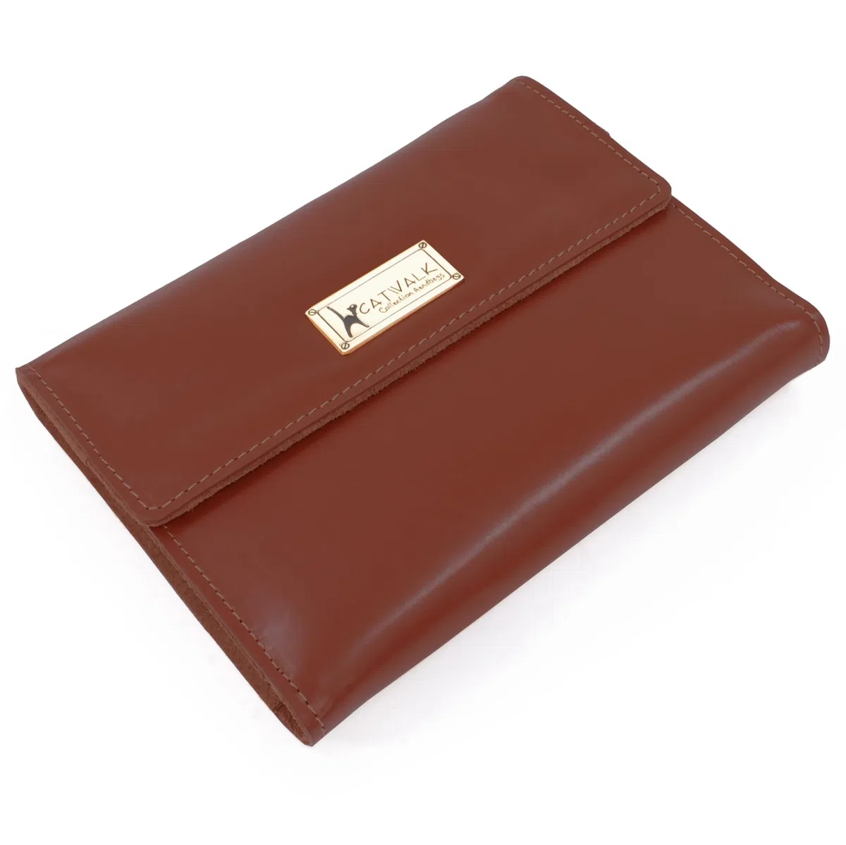 Catwalk Collection Handbags - Rotolo Portagioie Pelle Camoscio - Custodia Gioielli Viaggio Media/Grande - Confezione Regalo - Chanelle Marrone Chiaro