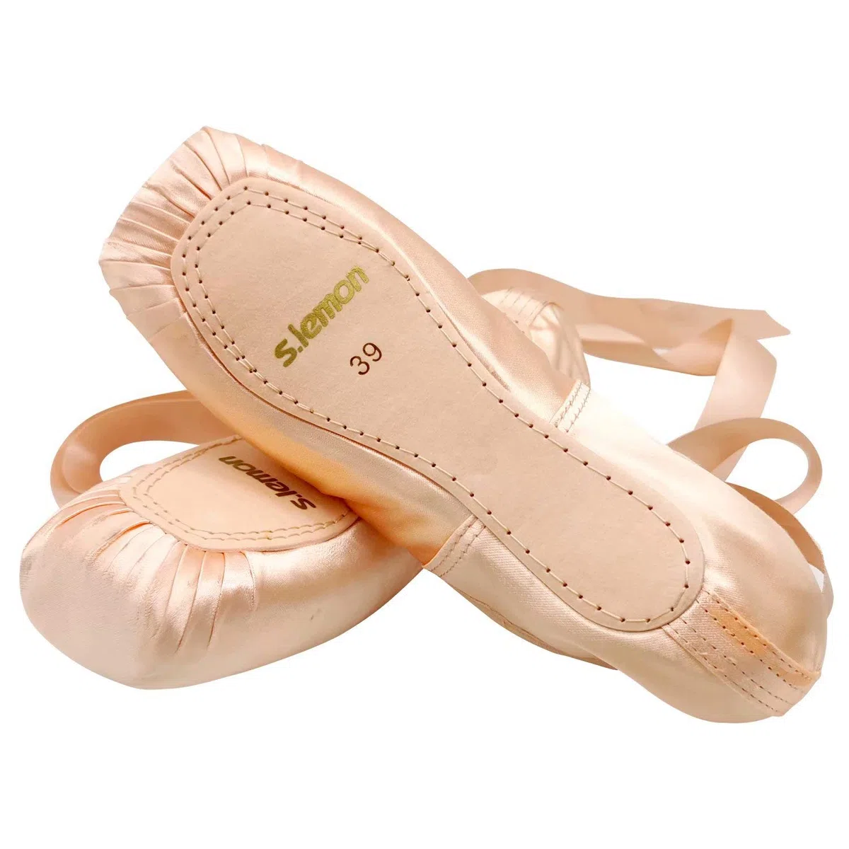 Punte di Danza Classica Scarpe Punta Danza Classica per Adulti in Nastro di Raso Rosa