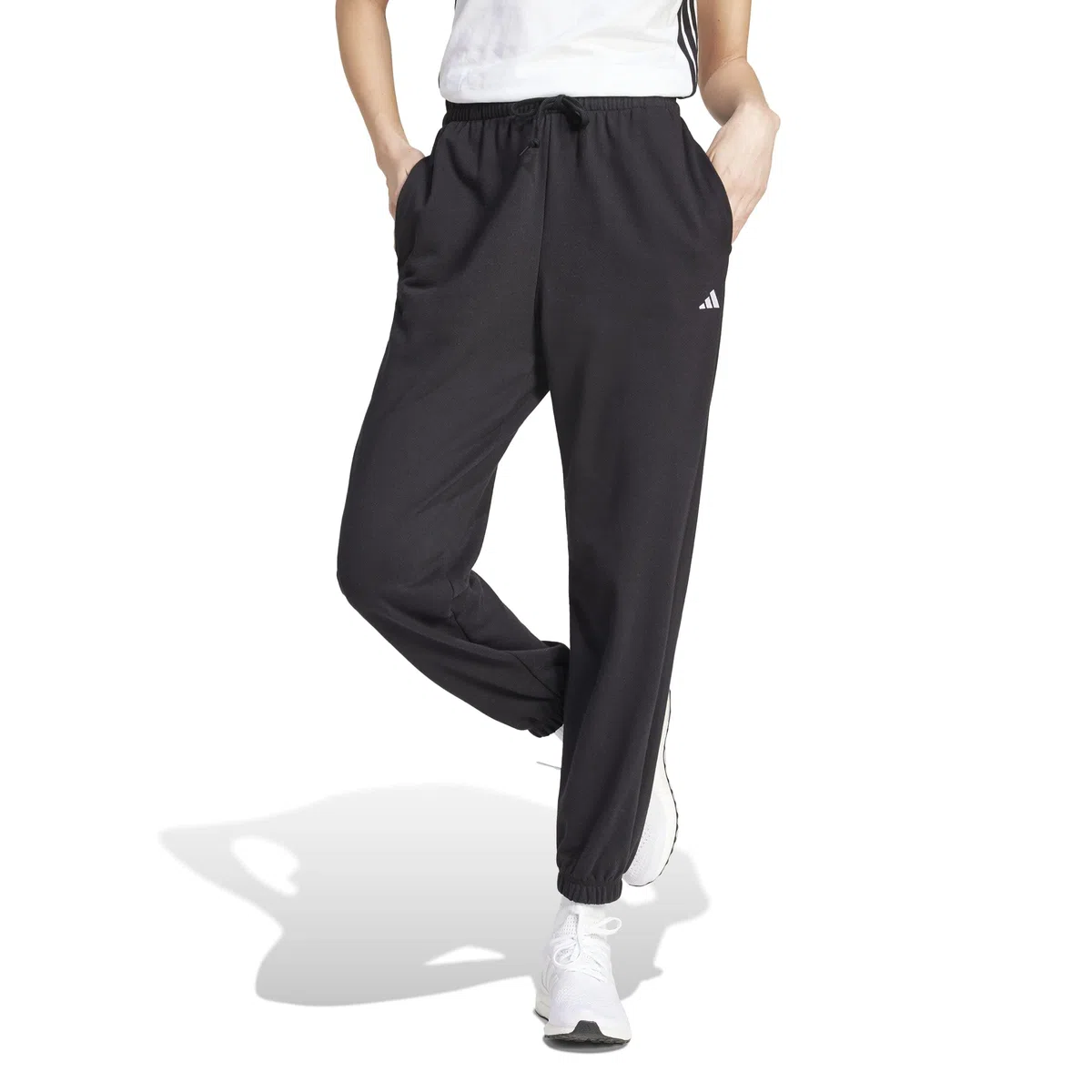 Adidas - Essentials Small Logo French Terry Cuffed Pants, Pantaloni da Golf Donna