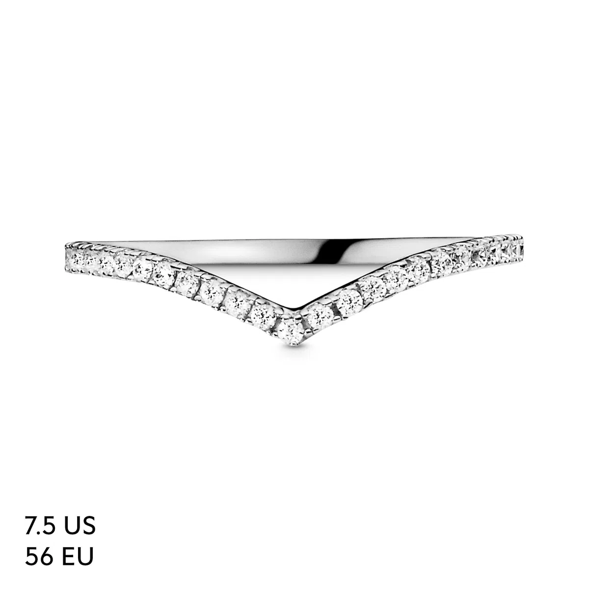 PANDORA Anello Desiderio scintillante, in argento sterling, con pietre di zirconia cubica incolori